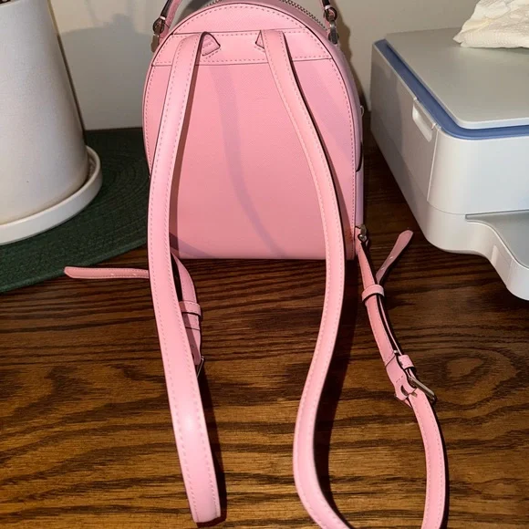 Authentic NWOT Kate Spade Pink Backpack with Gold Hardware - Picture 3 of 9